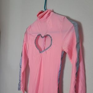 Esqape pink heart cut out cyber dress